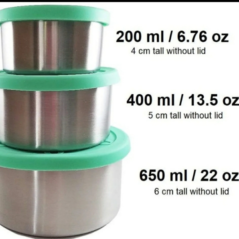 3 Piece Stainless Steel Containers Set - Picture 6 of 7